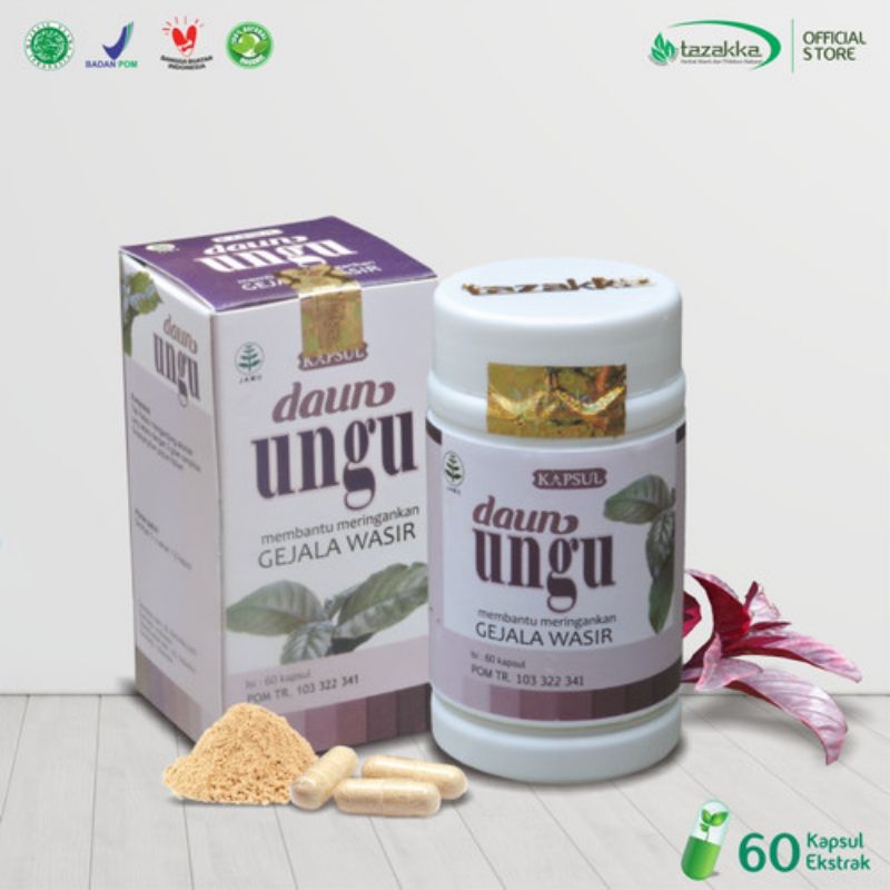 

Daun Ungu Tazakka 60kps Membantu Meringankan Gejala Wasir dan Ambien