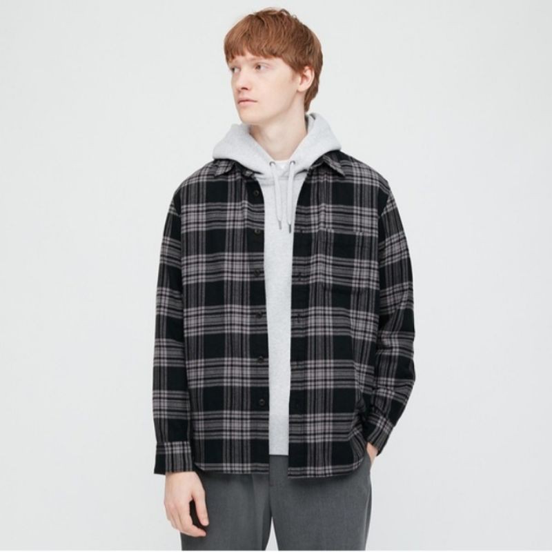 KEMEJA FLANEL KOTAK UNIQLO ( ORIGINAL )