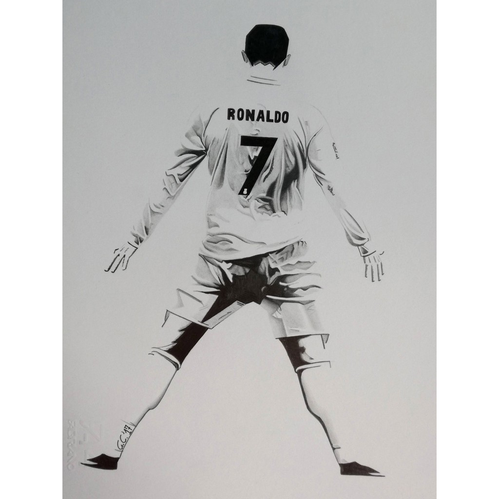 Gambar Cristiano Ronaldo Hitam  Putih 