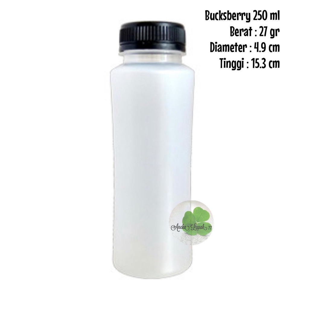 Botol BUCKSBERRY 250 ml botol plastik 250 ml tebal grosir bukan kale