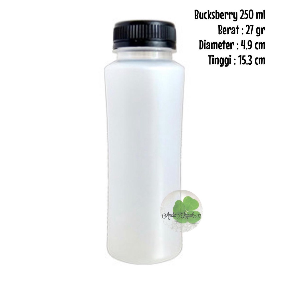 Botol BUCKSBERRY 250 ml botol plastik 250 ml tebal grosir bukan kale