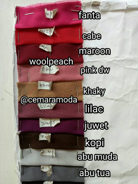 Kain Wollpeach PER 0.5mt / Woolpeach Wollfis Wolpeach / Wolfis / Wolfish / Wollpis / Wolpis Wolvis / kain hijab instant jilbab instan kerudung pasminah gamis