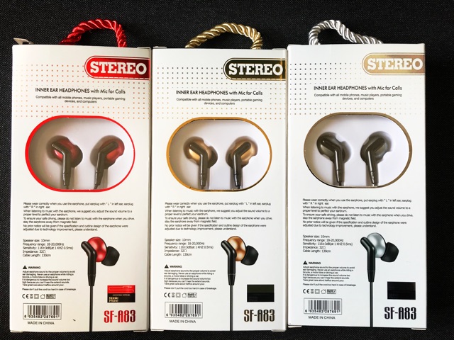(P) Music Hifi Stereo Earphone Headset Handsfree SF-A83
