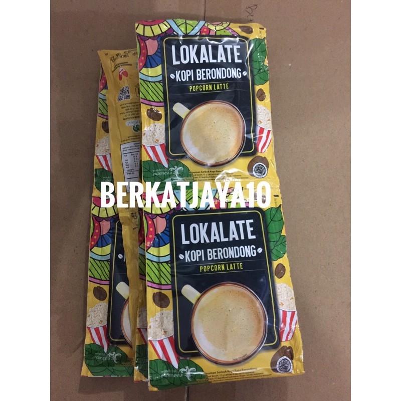 Lokalate Kopi Berondong Popcorn Latte kopi instant sachet 10x15 gram