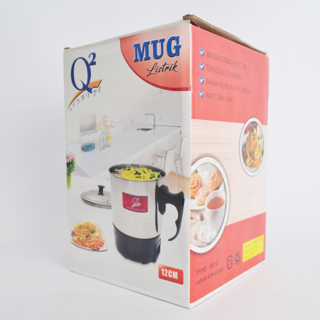 Mug Elektrik Q2 12 cm Alat Masak Praktis