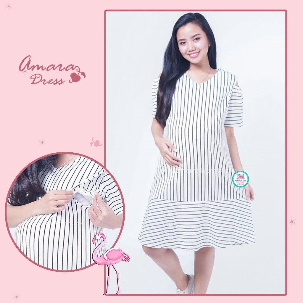 Baju Hamil Dress Menyusui V Neck Murah Modis Cantik ...