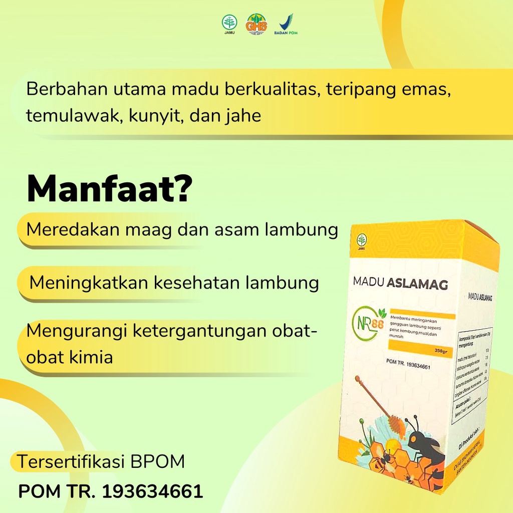 [MADU ASLAMAG] - Obat Asam Lambung - Obat Maag Herbal - Obat Mual Alami