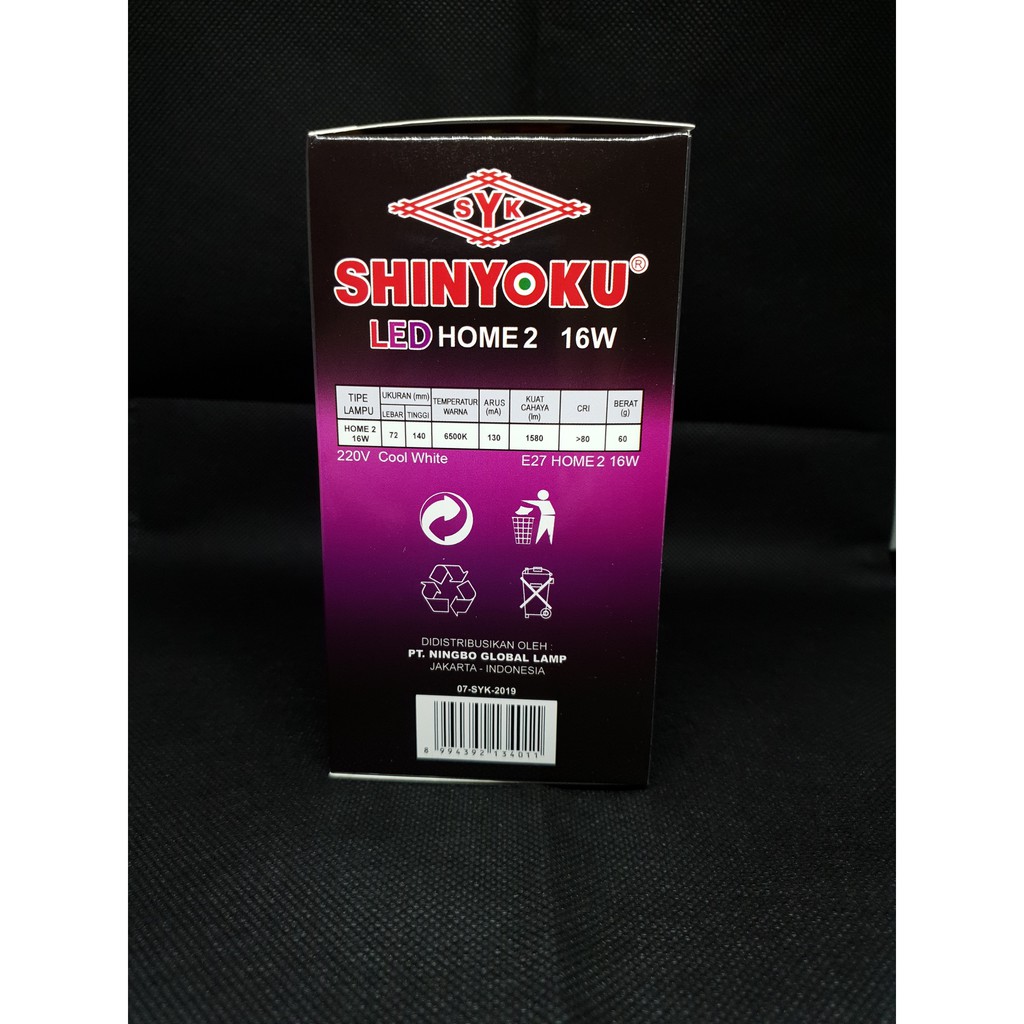 Lampu Led Shinyoku Home 16 Watt / Lampu Shinyoku 16w / Lampu Bohlam 16 Watt / Lampu Led 16w