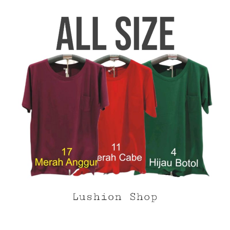 Baju Kaos Polos Wanita Big Size Jumbo