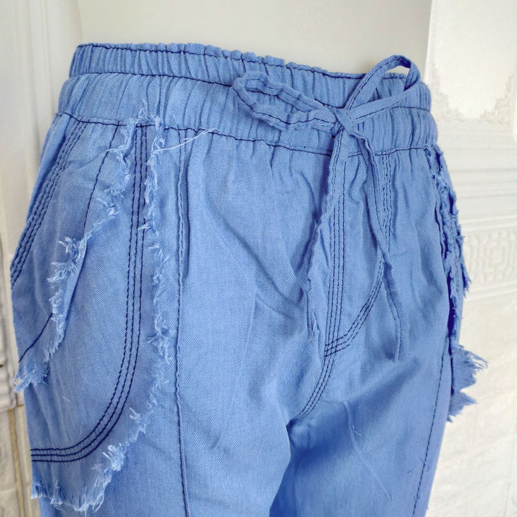CELANA JEANS BOYFRIEND RAWIS PINGGANG TALI