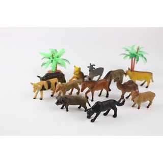  Miniatur  Animal Miniatur  Hewan  Mainan  Hewan  Karet Set 