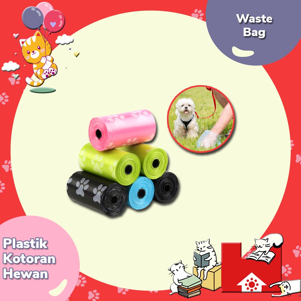 Pet Waste Bag Cat / Dog - Kantong Plastik Pup Kotoran Kucing Anjing