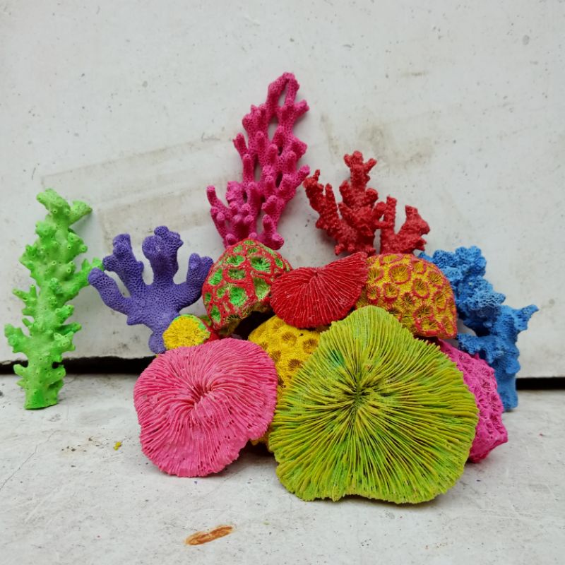 BATU KARANG RANGKAI HIASAN AQUARIUM/ BAHAN RANGKAI/ ORNAMEN BATU KARANG LAUT ASLI/ RUMAH IKAN/ RUMAH
