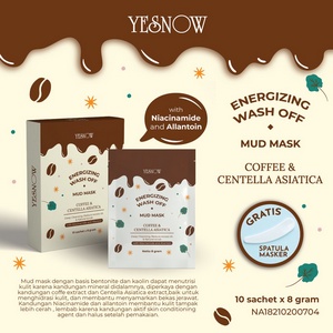 ⭐BAGUS⭐ [SACHET] YESNOW RELAXING WASH OFF MUD MASK | Masker Wajah Powder Mask Organik