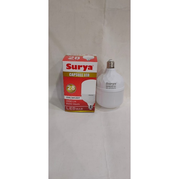 Surya Capsule 28 Watt Lampu LED 28W Putih Cool Daylight Original