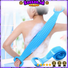 Alat Bantu Mandi Sikat Gosok Punggung Silicone Scrub Back Bath Brush - BW60 - Blue