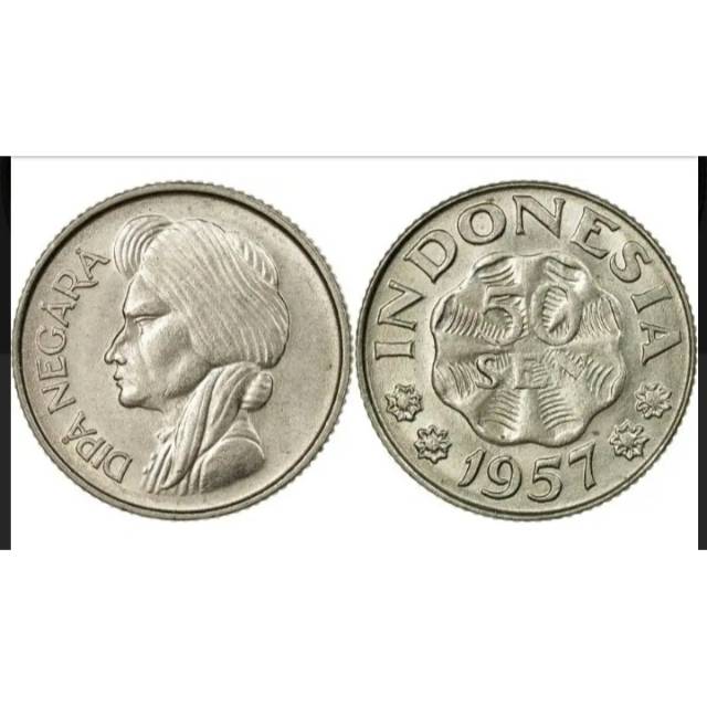 Uang Kuno  Coin 50 SEN 1957