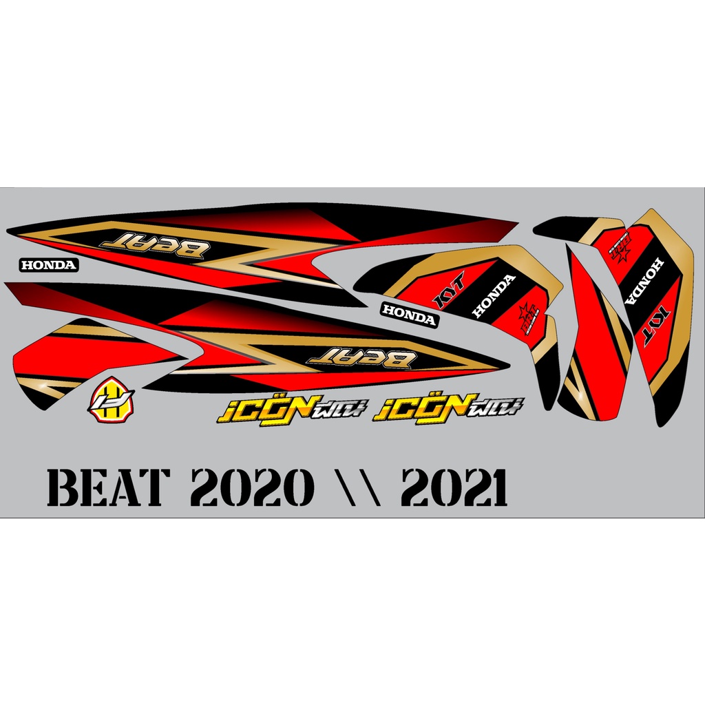 Striping Sticker Honda Beat 2020 2021 Simple Ter Kece