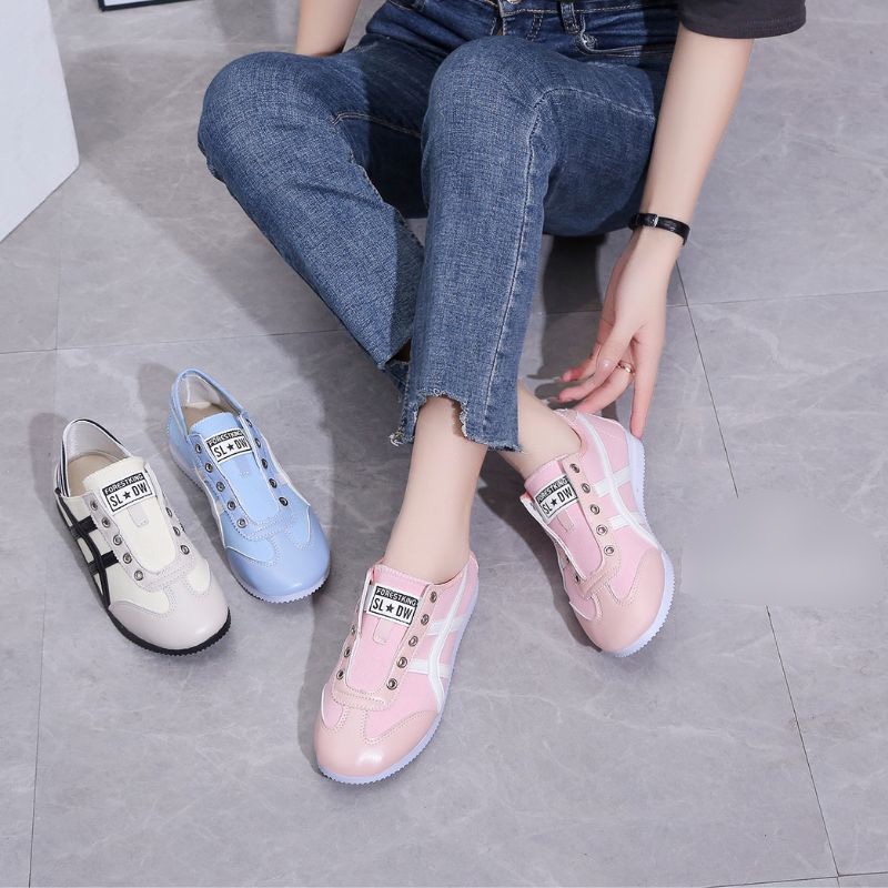 RYX - Chalk Lines Sepatu Sneakers Tali Wanita Fashion Casual / Olahraga - Ori Import