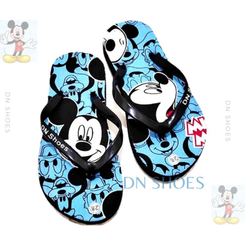 Sandal Anak Perempuan Sandal Jepit Anak Karakter Miki Biru