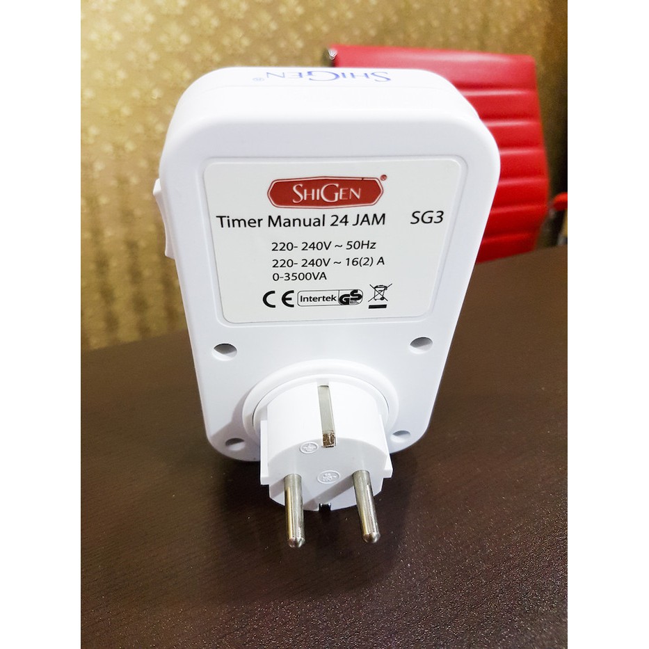 Timer Stop Kontak 24 Jam Manual Analog Shigen SG-3