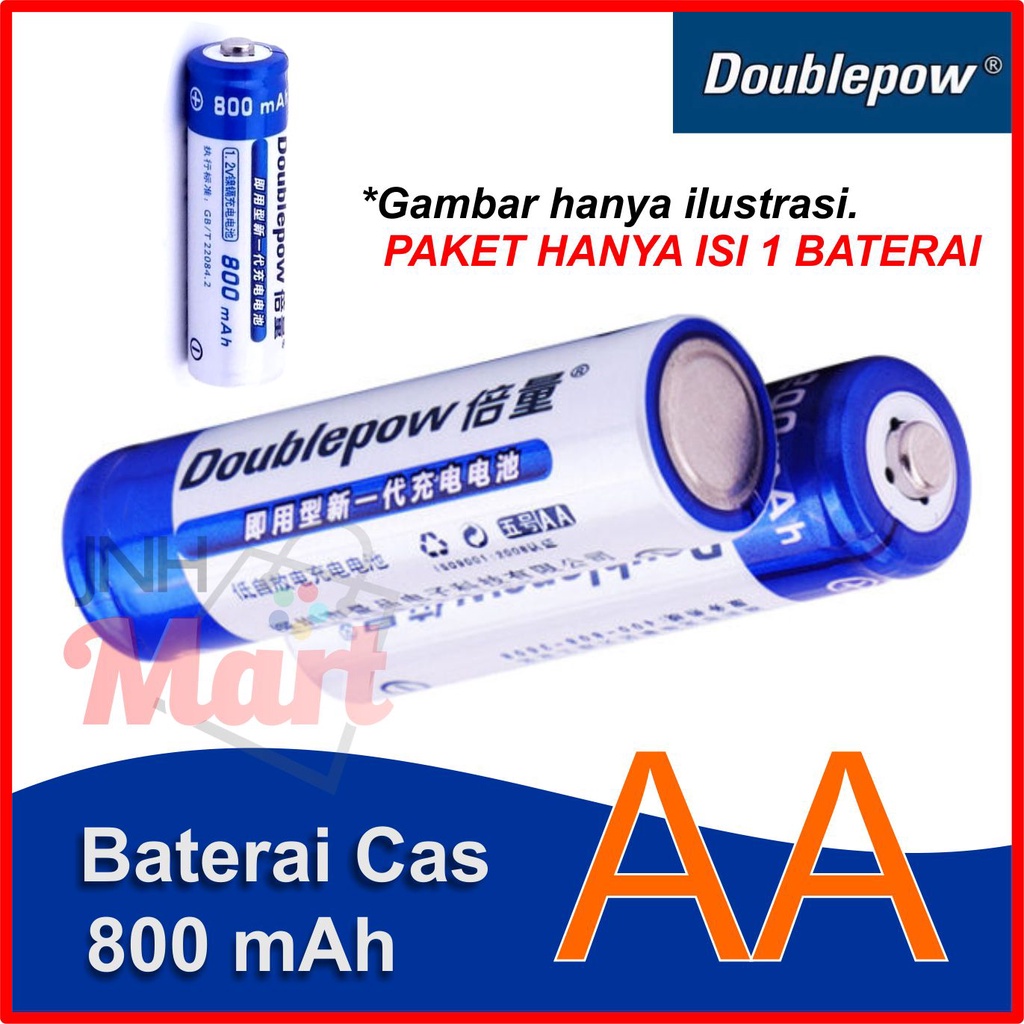 Baterai Cas AA 800 mAh Isi Ulang Rechargeable