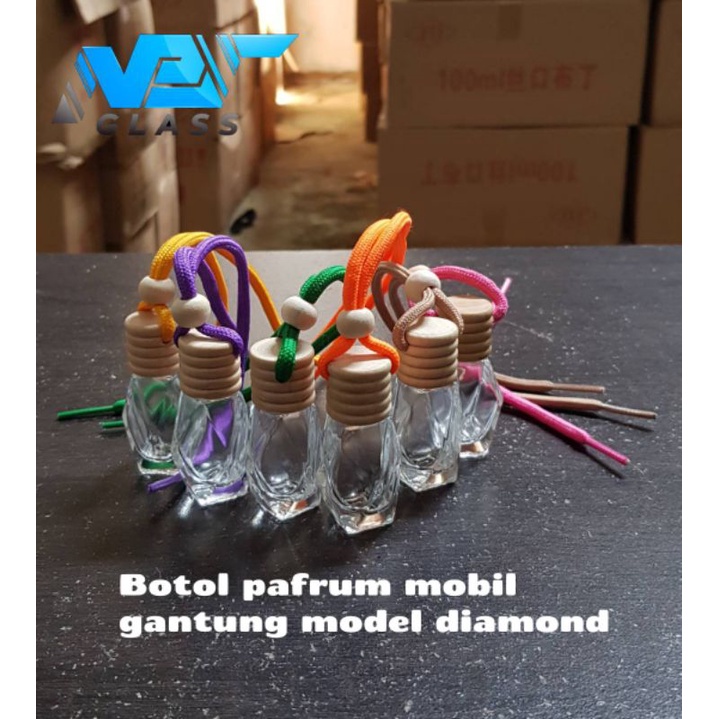 BFGD10 botol kosong parfum mobil gantung / botol parfum mobil 10ml diamond