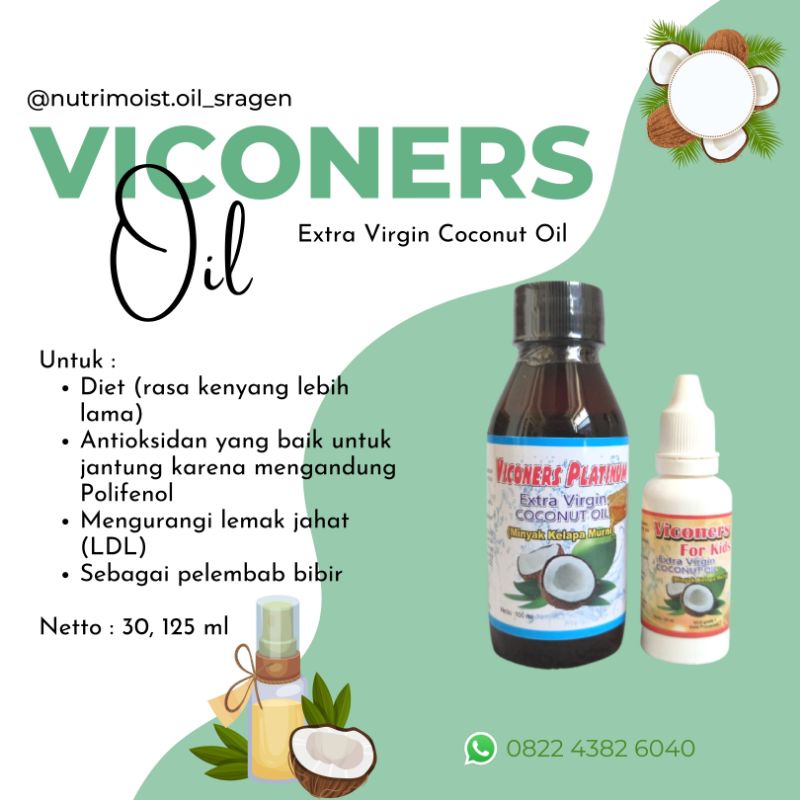 

VCO ( Virgin Coconut Oil) || VICONERS PLATINUM