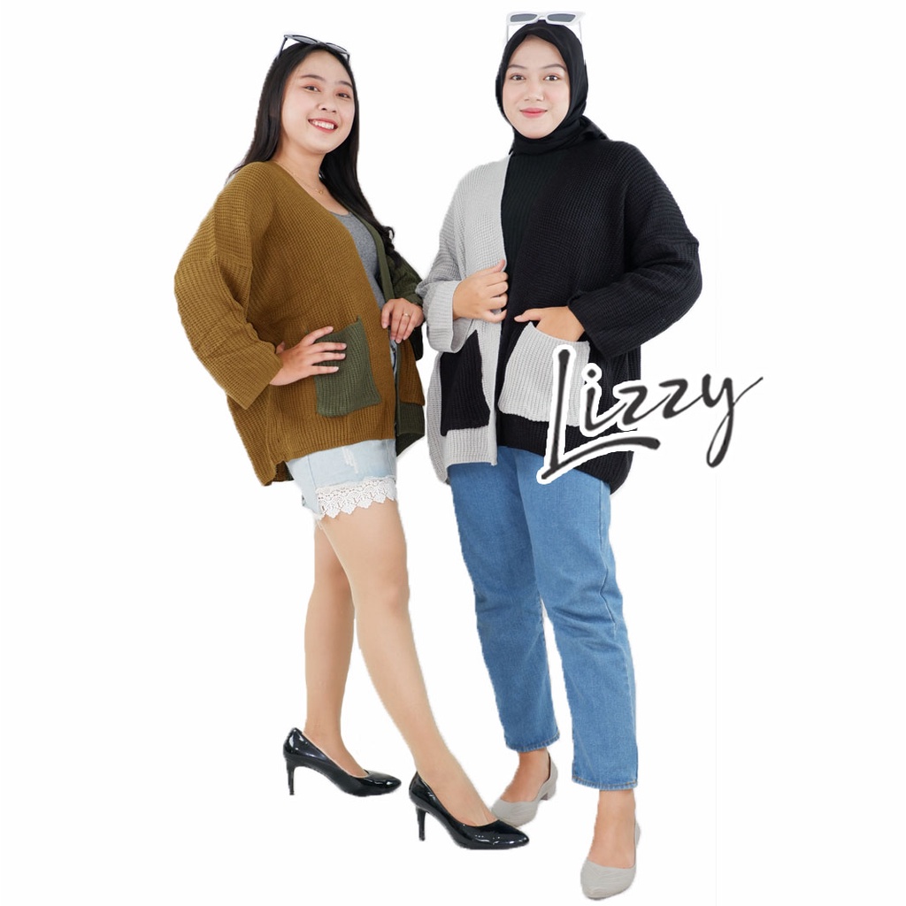 Lizzy - CHERYL CARDIGAN TWO TONE PREMIUM