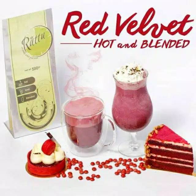 RATTU BEVERAGE RED VELVET POWDER 500 GR PREMIUM POWDER