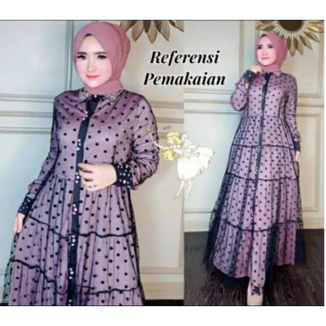 Kain tile Dot / bahan Tulle polkadot / tile polkadot / dress,gaun,atasan wanita,dll TERMURAH