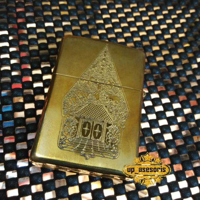 Jual Zippo Atau Korek Api Custom Ukir Grafir Logo Wayang Gold Shopee