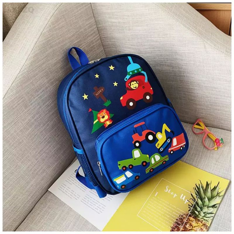 Mochillastore - Tas Sekolah Backpak anak Tk - SD - PAUD Modis Anak-Anak Gambar Dunia Hewan Kartun Lucu Ransel Laki Perempuan