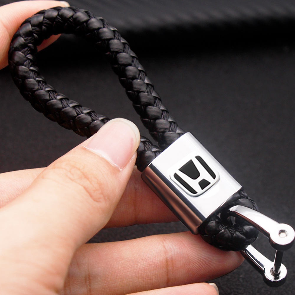 Gantungan Kunci Mobil Bahan Kulit Dan Logam Untuk Honda City Fit Jazz Civic Brio HRV BRV CRV