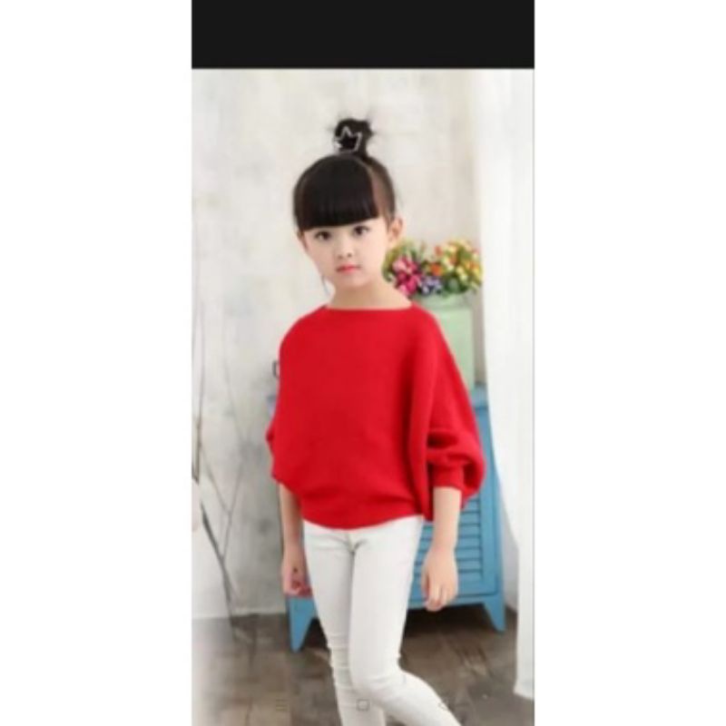 BATWING SWEATER PREMIUM ANAK WANITA:7-9 THN