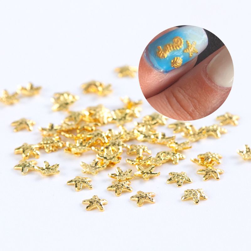 SIY  12 Grids/Box Mixed Glitter Metal Nail Art Decoration Starfish Shell Sun Coconut Tree Epoxy Resin Filling Material DIY