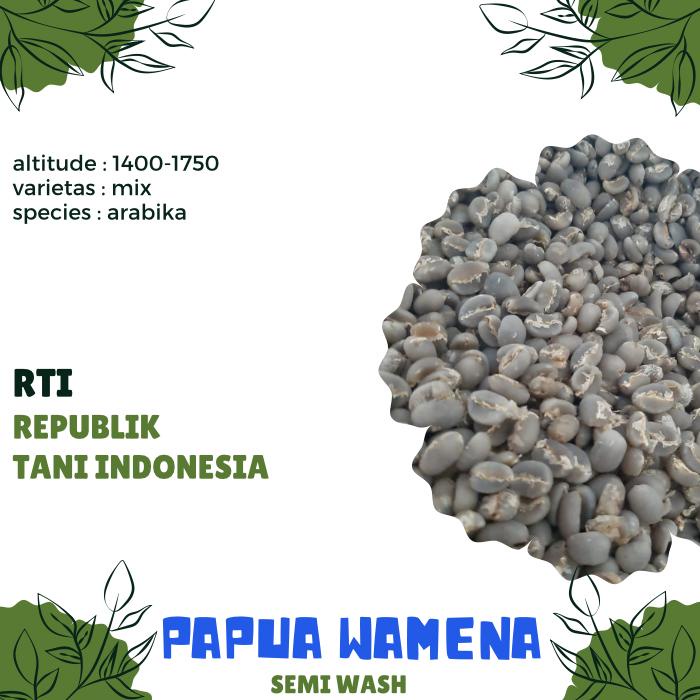 

Biji kopi mentah ARABIKA PAPUA WAMENA SEMI WASH proses - GREEN BEAN