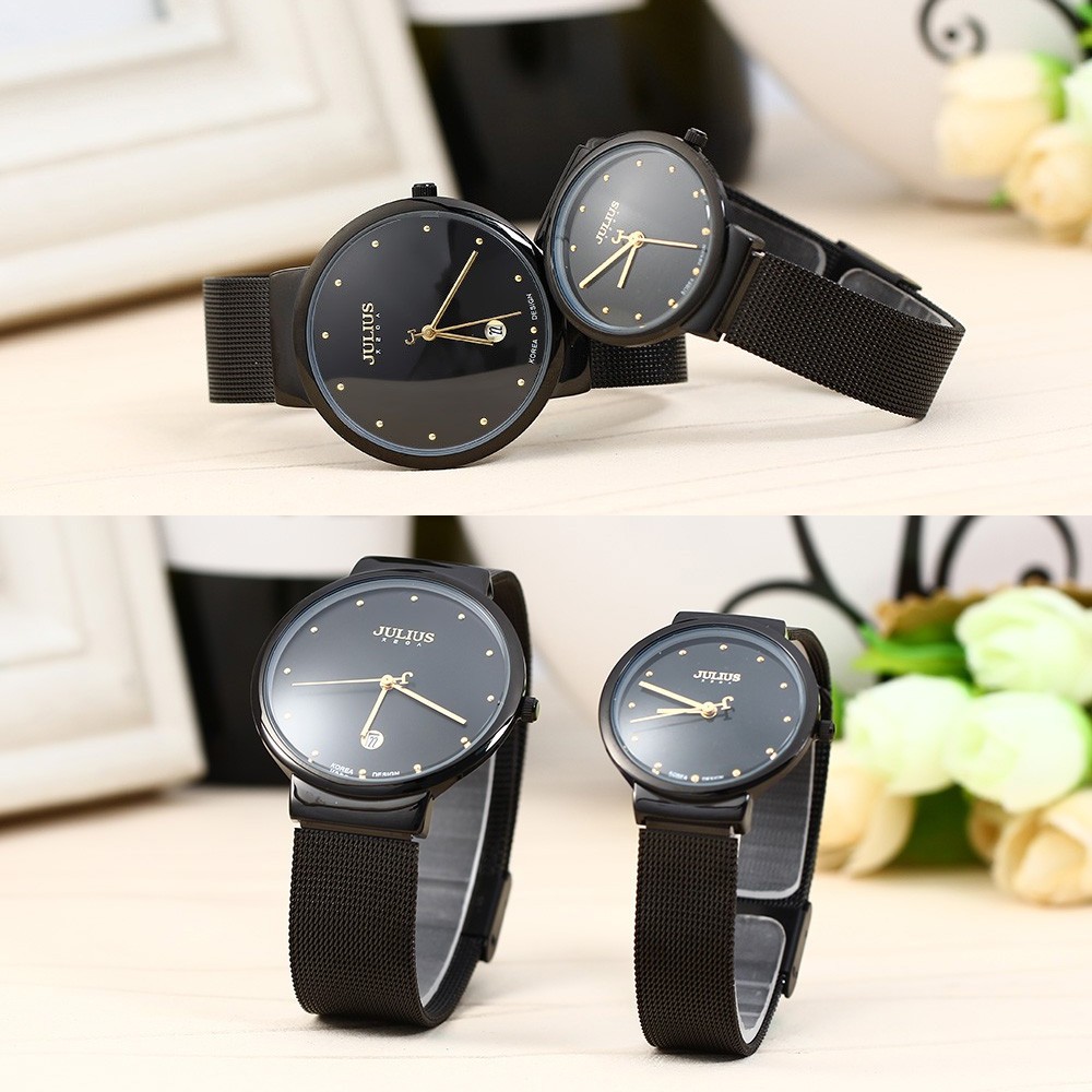 Julius JA-426 / JA426 Jam Tangan Wanita Unisex Korea Original Stainless Steel Silver Gold Black