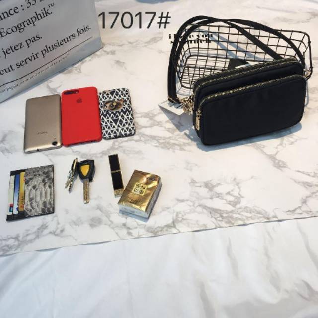 TBG 17017 Tas Selempang Cewek Import Fashionable, Berkualitas, Murah, Kekinian, Bahan Nilon Prada