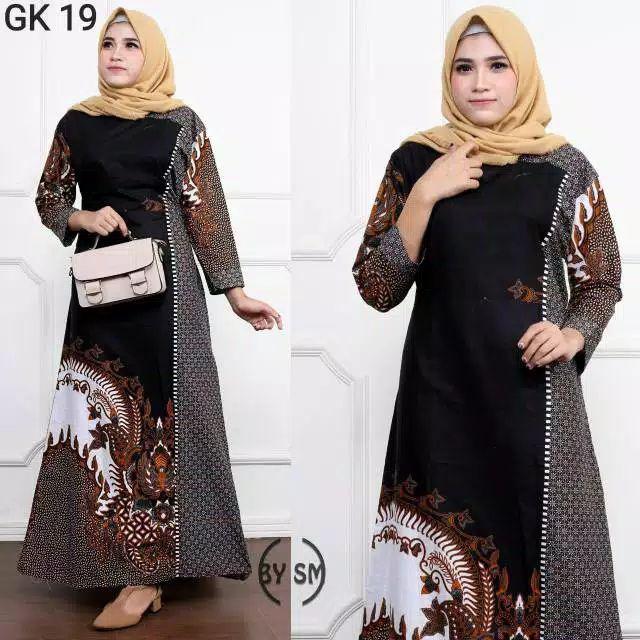 Gamis Batik Bahan Katun Halus Kode Un45