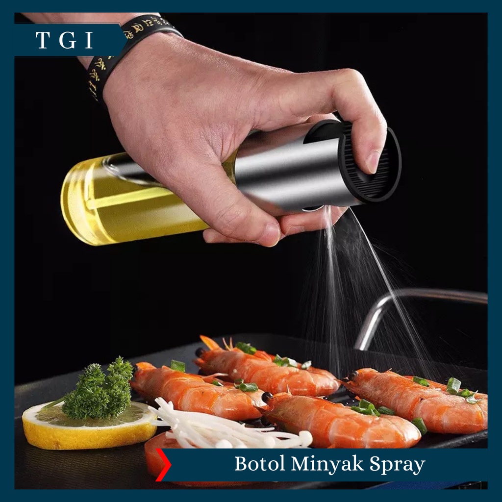 TGI - STAINLESS STEEL GLASS OIL PUMP SPRAY / BOTOL SPRAY BISA UNTUK PARFUM/MINYAK