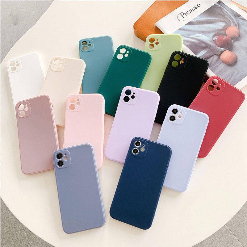 Soft Case Silikon TPU Warna Permen Polos Cover iPhone 11 Pro MAX X XS MAX XR SE 2022 2020 6 6S 7 8 Plus