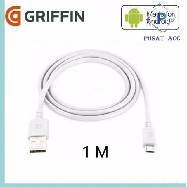 Kabel Data Griffin 1 Meter 1M 100cm Bulat Micro USB