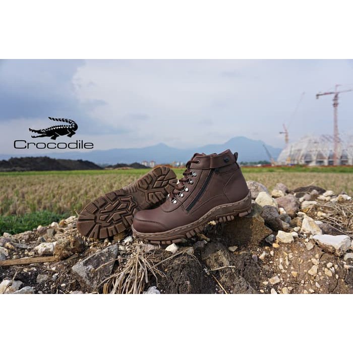 COD!!Sepatu Boots Pria Crocodile Morisey Safety / Ujung Besi TERMURAH