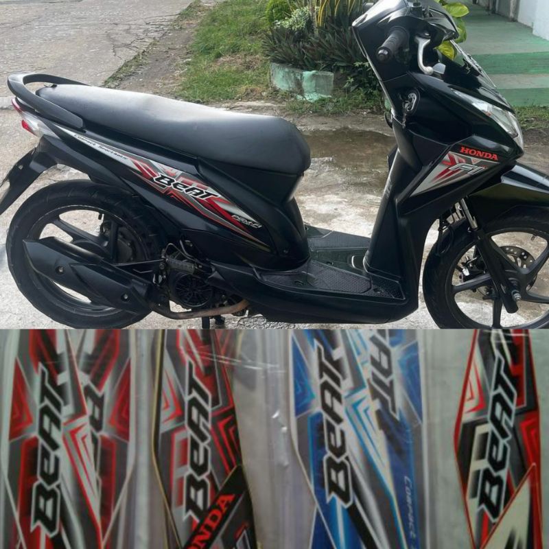 (Bisa COD) Stiker striping beat fi 2015/2016 ori lis body honda beat fi sticker beat x new fi