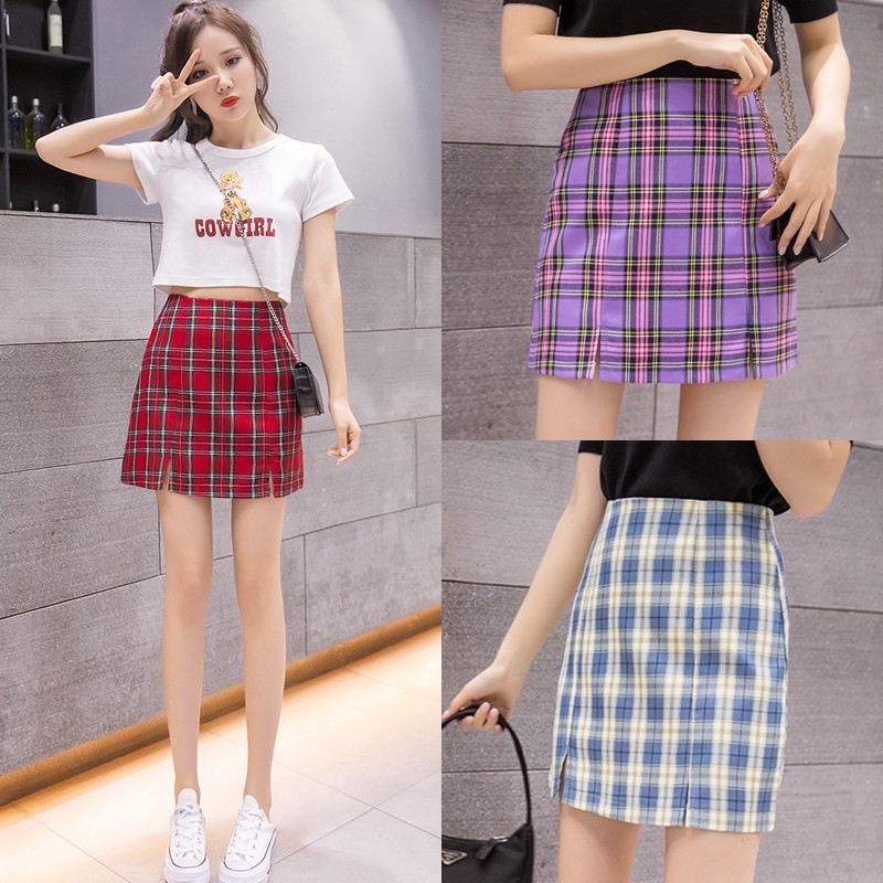 mini plaid skirt