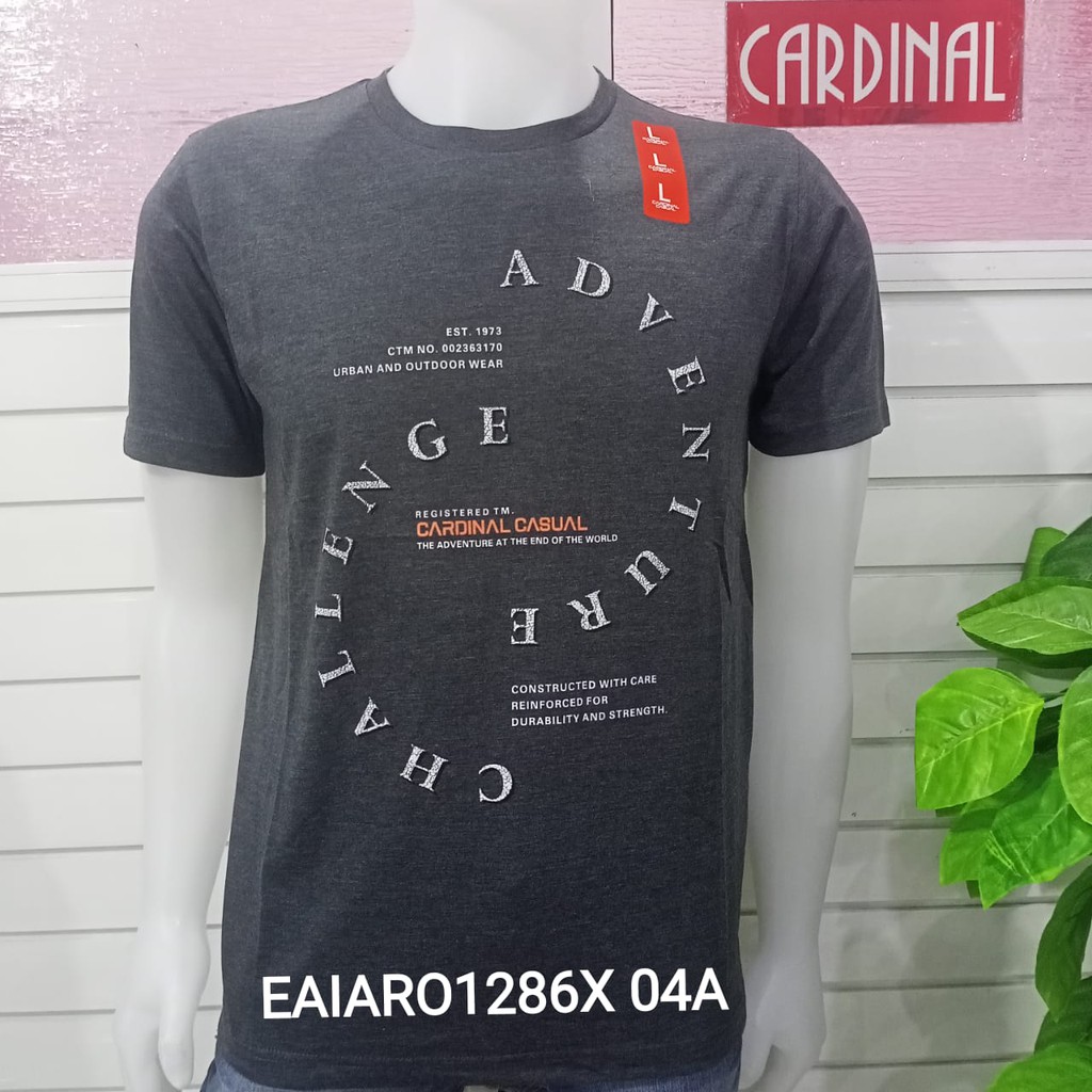 gof KCJ CARDINAL KAOS T-Shirt COWOK Baju Cowok Kaos Cardinal - Abu Abu