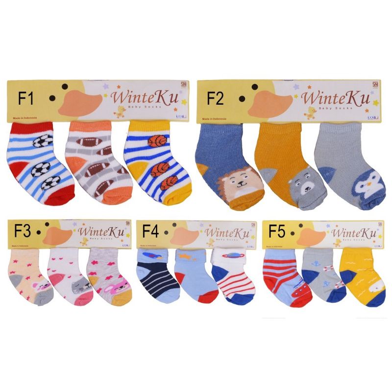 Winteku / Baby Kingdom Kaos Kaki Bayi 3in1 Kaos Kaki isi 3