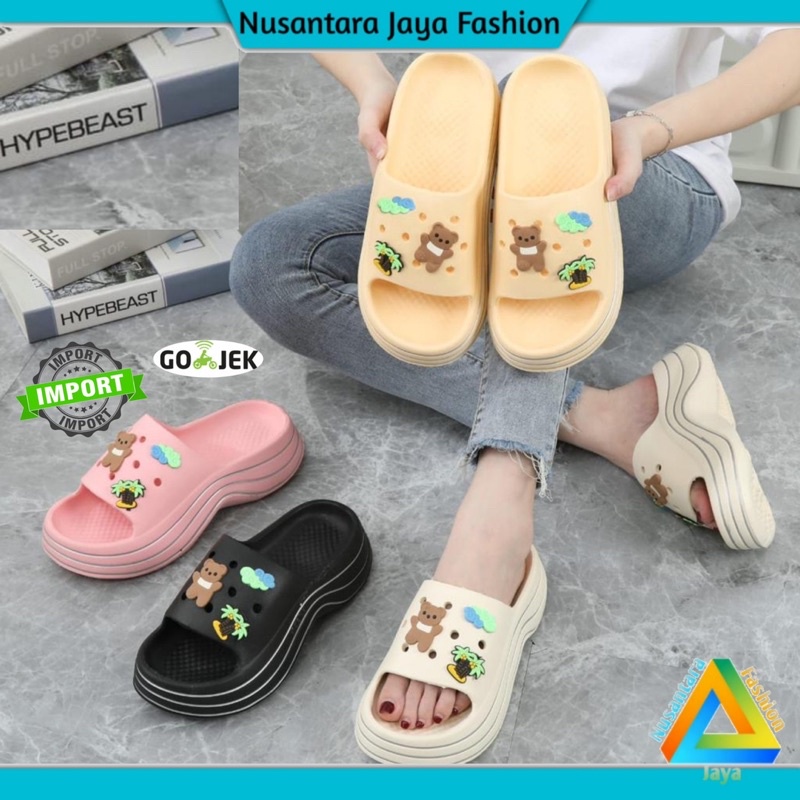 6.6 Sandal Selop Wanita Wedges CLOG Balance 7002-A1