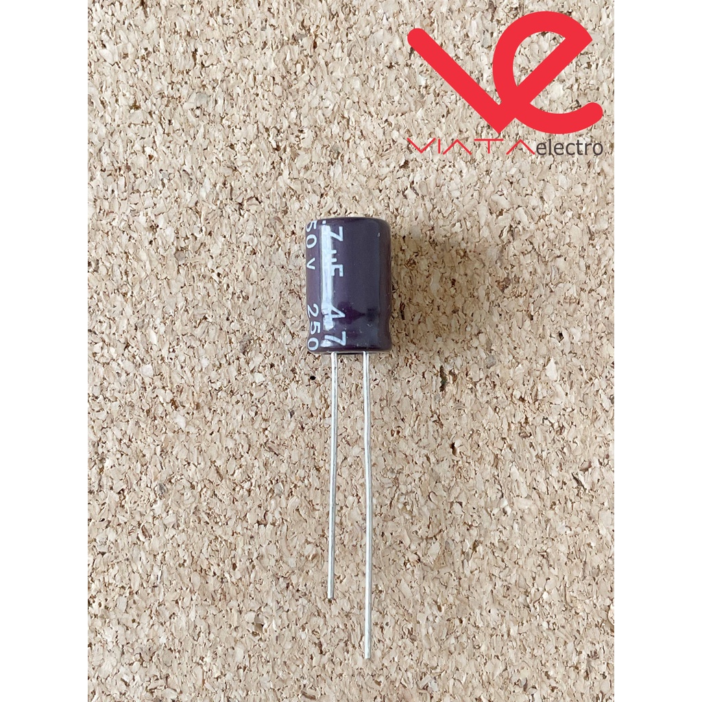 KAPASITOR ELCO 4.7UF 250V (1 BUAH) KAPASITOR CAPACITOR ELKO KAPASITOR 4,7UF 250 V